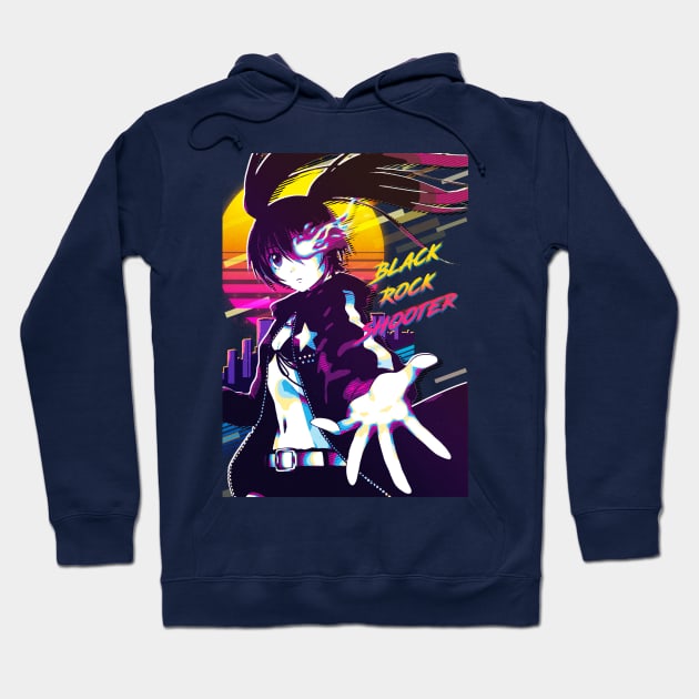 Black Rock Shooter Hoodie by 80sRetro